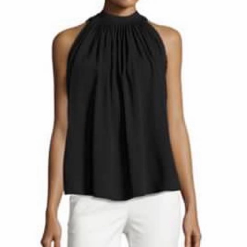 Helmet Lang black cold shoulder top EUC